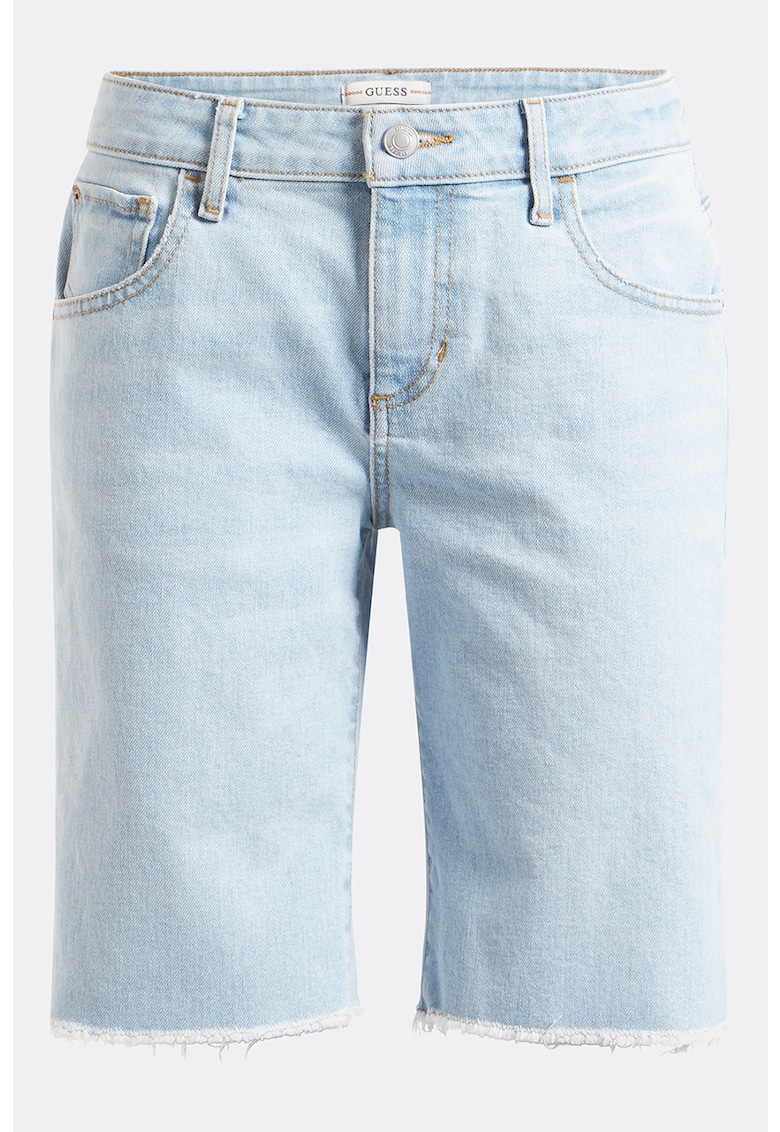 Дънкови бермуди с незавършен подгъв GUESS JEANS