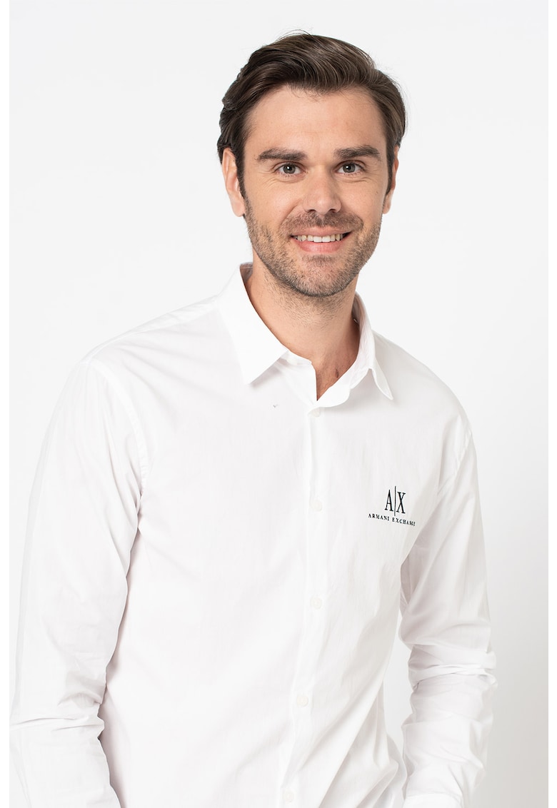 Риза с бродирано лого ARMANI EXCHANGE