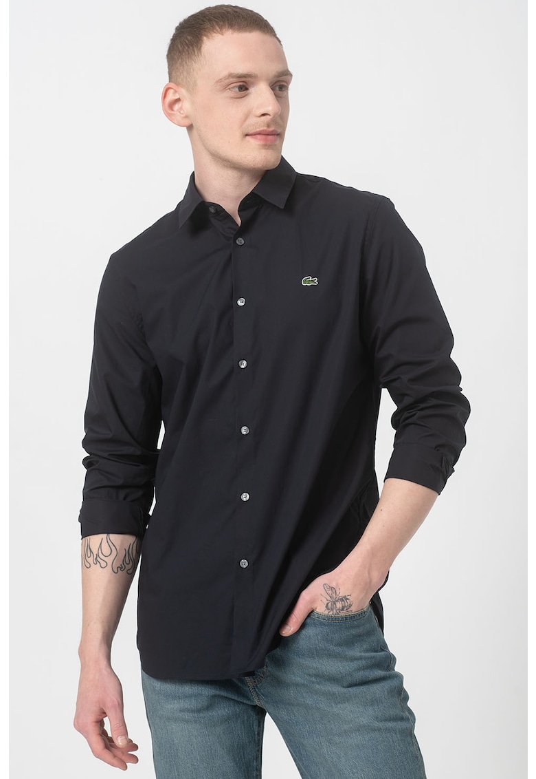Риза с бродирано лого на гърдите Lacoste