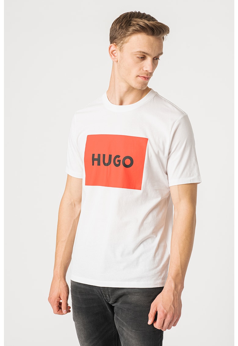 Тениска Dulive със стандартна кройка и лого HUGO