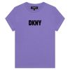 Тениска с памук с лого DKNY
