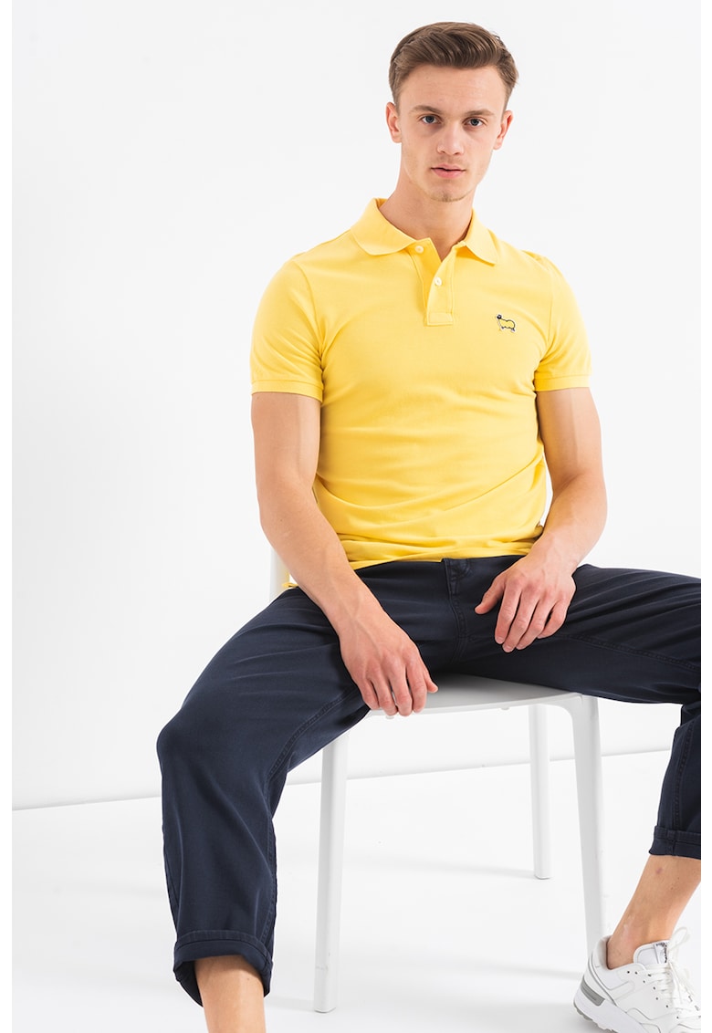 Тениска с пике с яка United Colors of Benetton