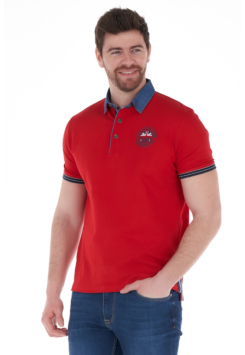 Тениска с яка и лого Lee Cooper