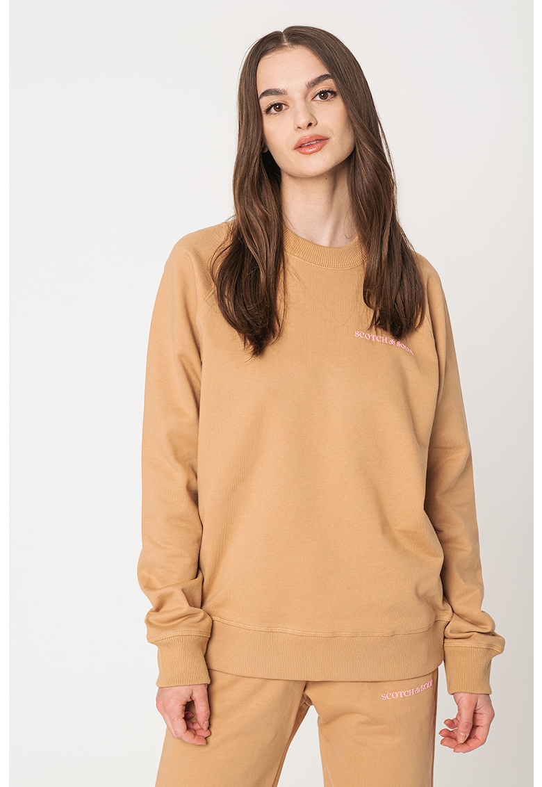Унисекс суитшърт с овално деколте и ръкави реглан Maison Scotch