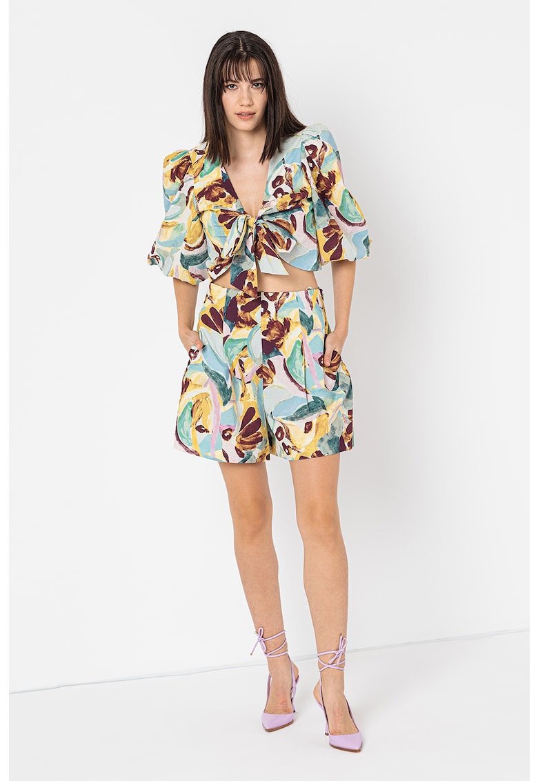 Шорти Quinzz с висока талия и абстрактна шарка Ted Baker