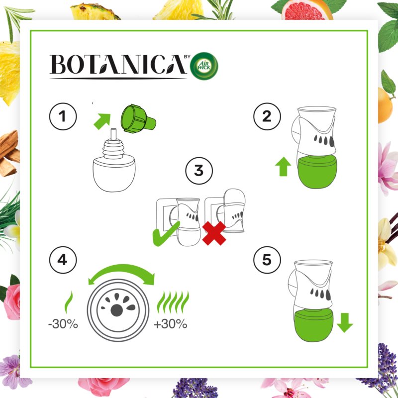 Botanica Vanilla & Himalayan Magnolia Air Wick Botanica Vanilla & Himalayan Magnolia пълнител за арома дифузери 19 мл. - оригинален продукт