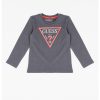 Блуза от органичен памук лого GUESS JEANS