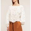 Блуза с английска бродерия и разкроени ръкави Motivi