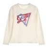Блуза с памук и лого GUESS JEANS
