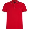 Вталена тениска с органичен памук с яка Tommy Hilfiger