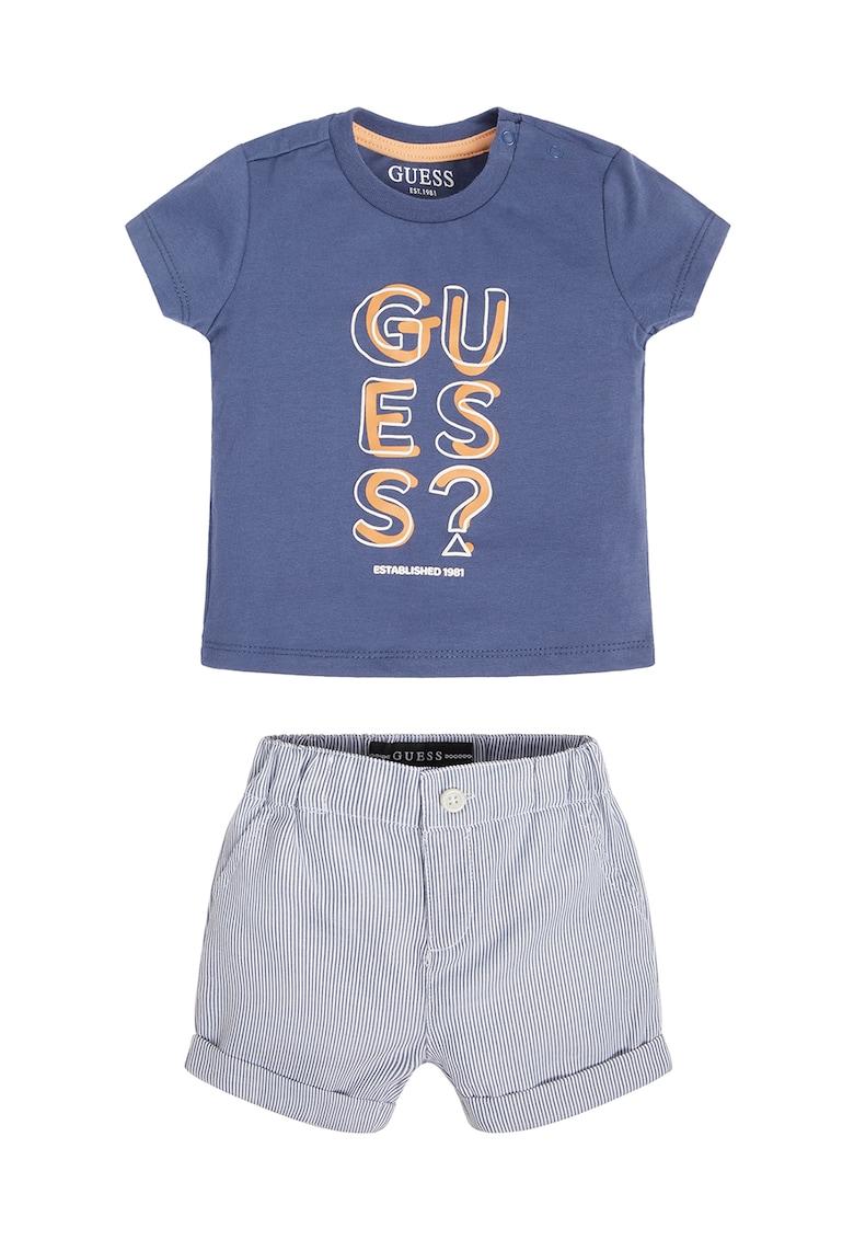 Десенирана тениска и къс панталон GUESS JEANS