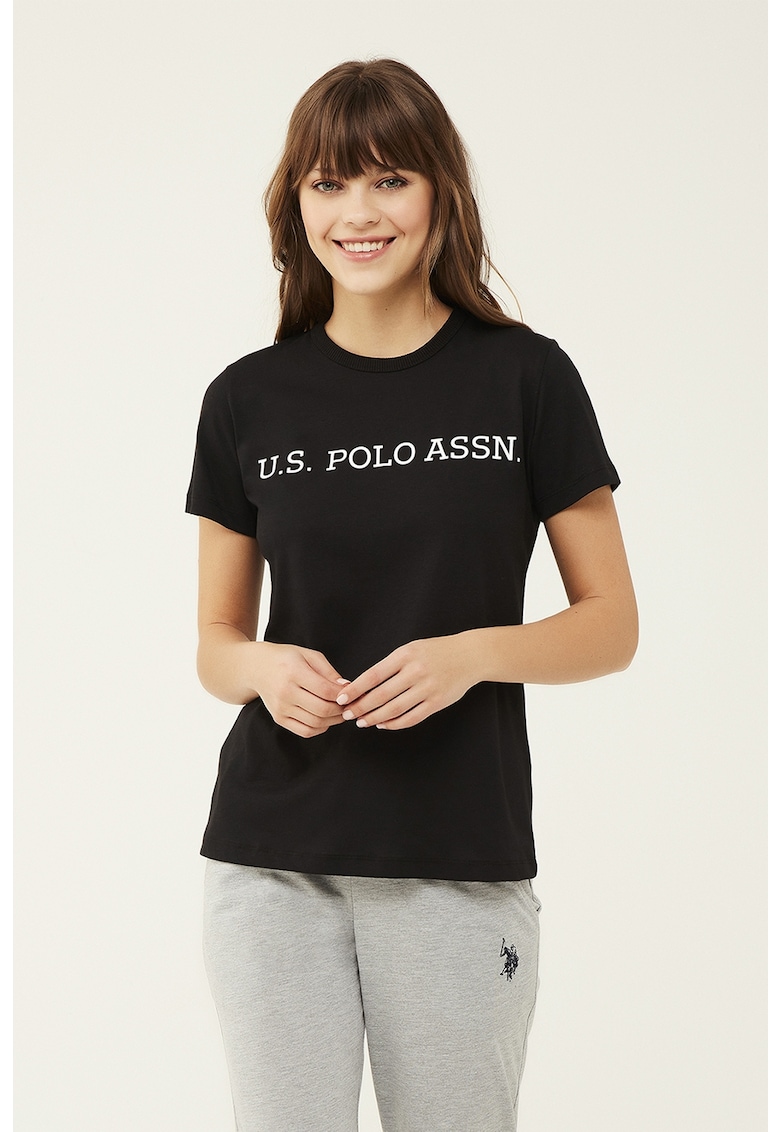 Домашна памучна тениска с лого US Polo Assn