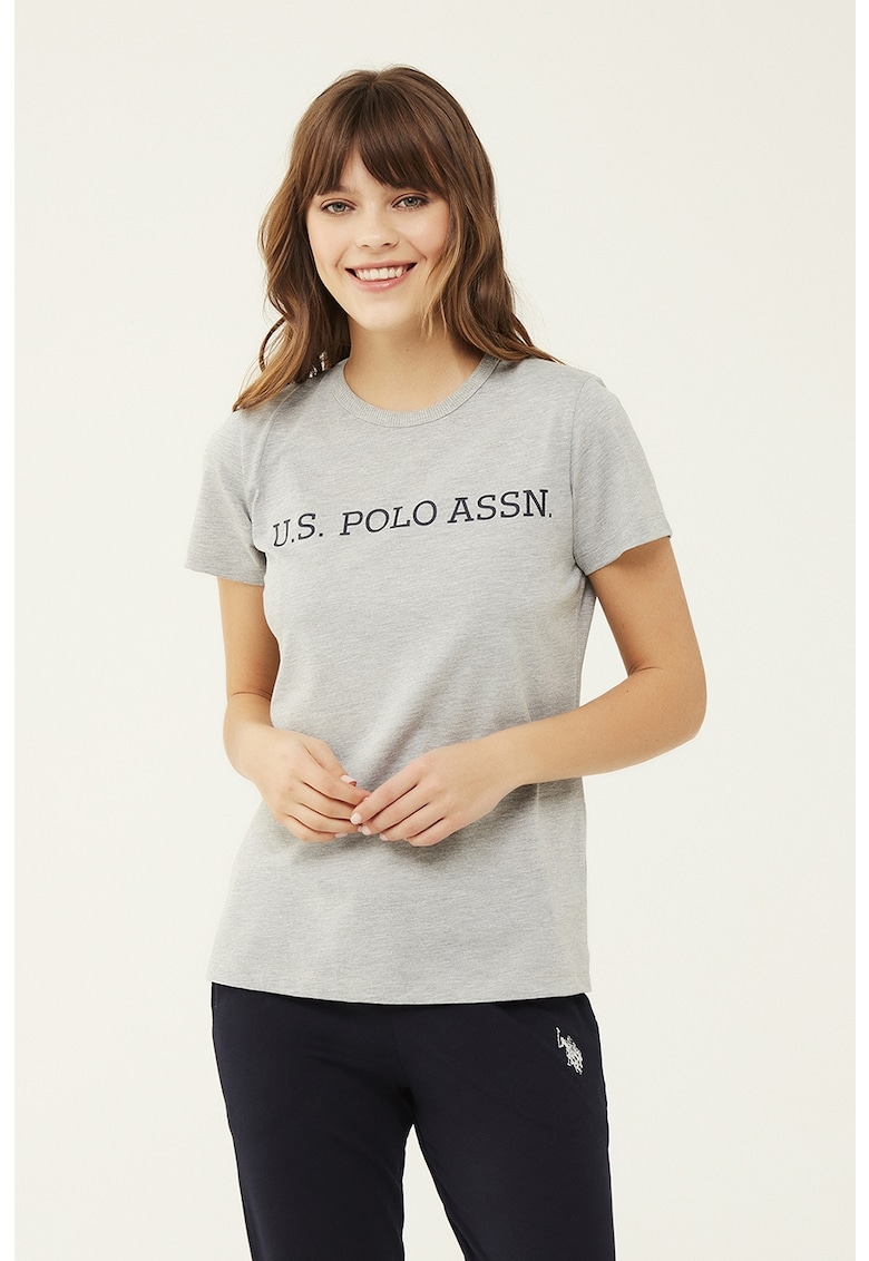 Домашна памучна тениска с лого US Polo Assn