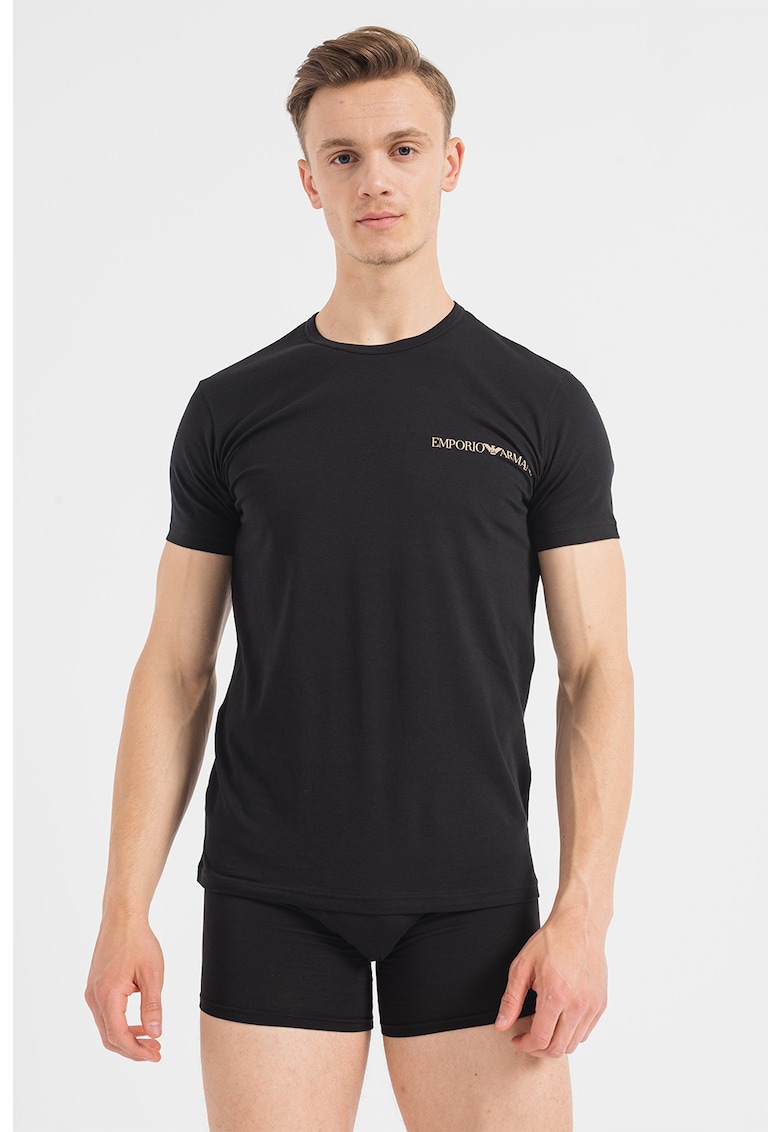 Домашна тениска с овално деколте - 2 броя Emporio Armani Underwear