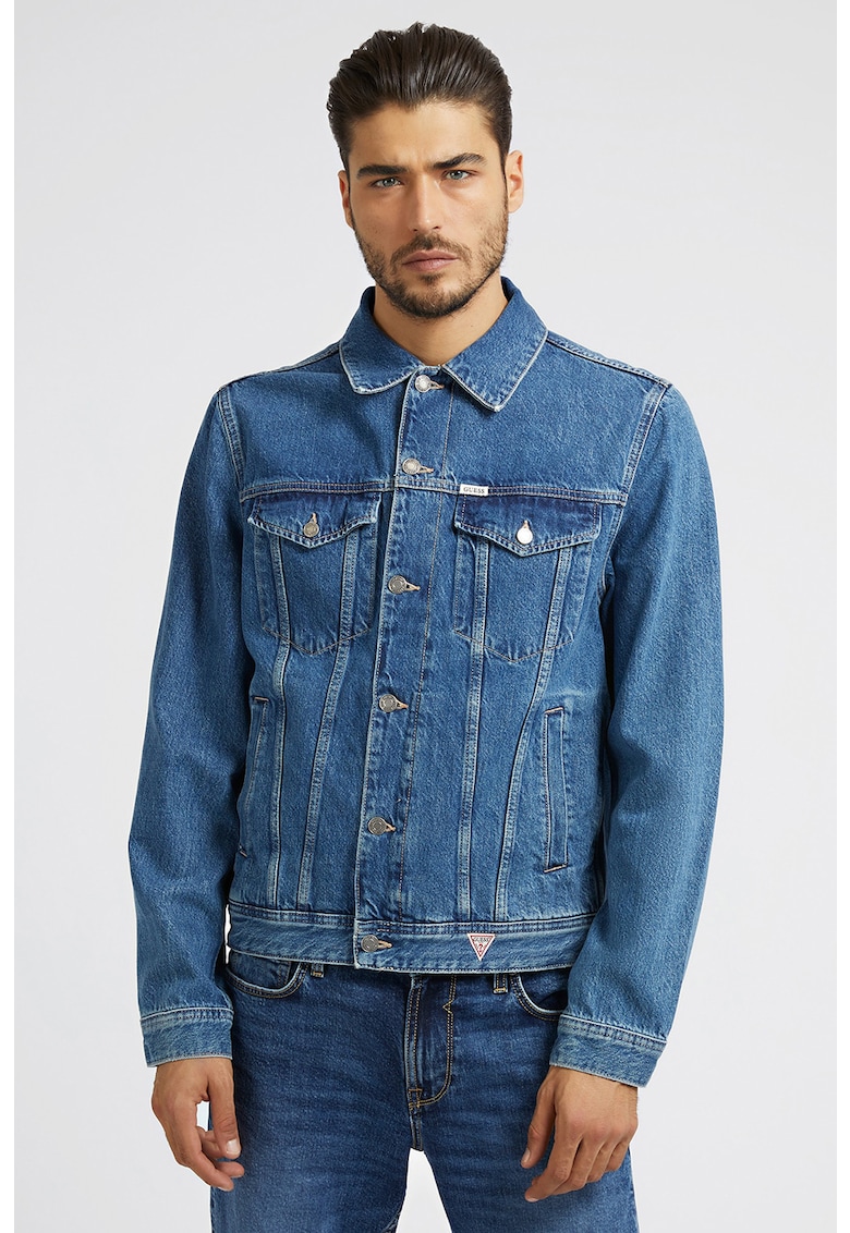 Дънково яке с лого GUESS JEANS