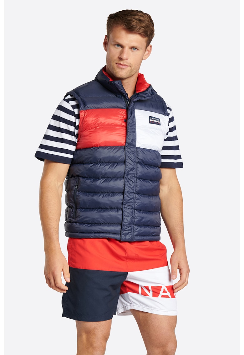 Капитониран елек Rothes с цветен блок Nautica