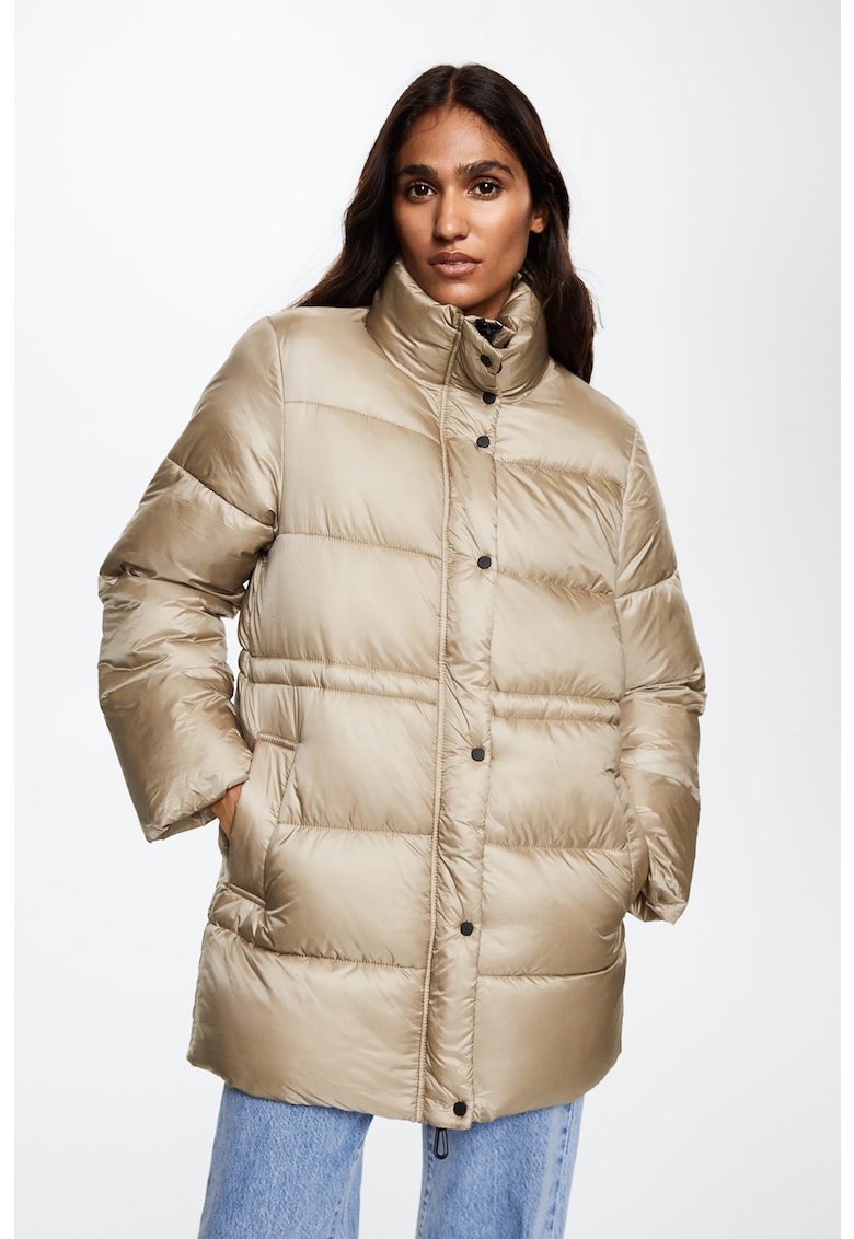 Капитонирано зимно яке Neu с регулируема талия Mango