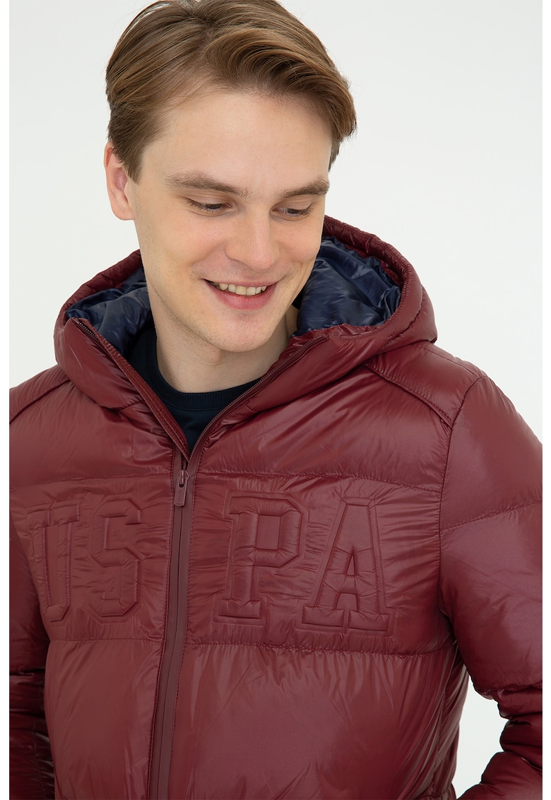 Капитонирано зимно яке с релефно лого US Polo Assn
