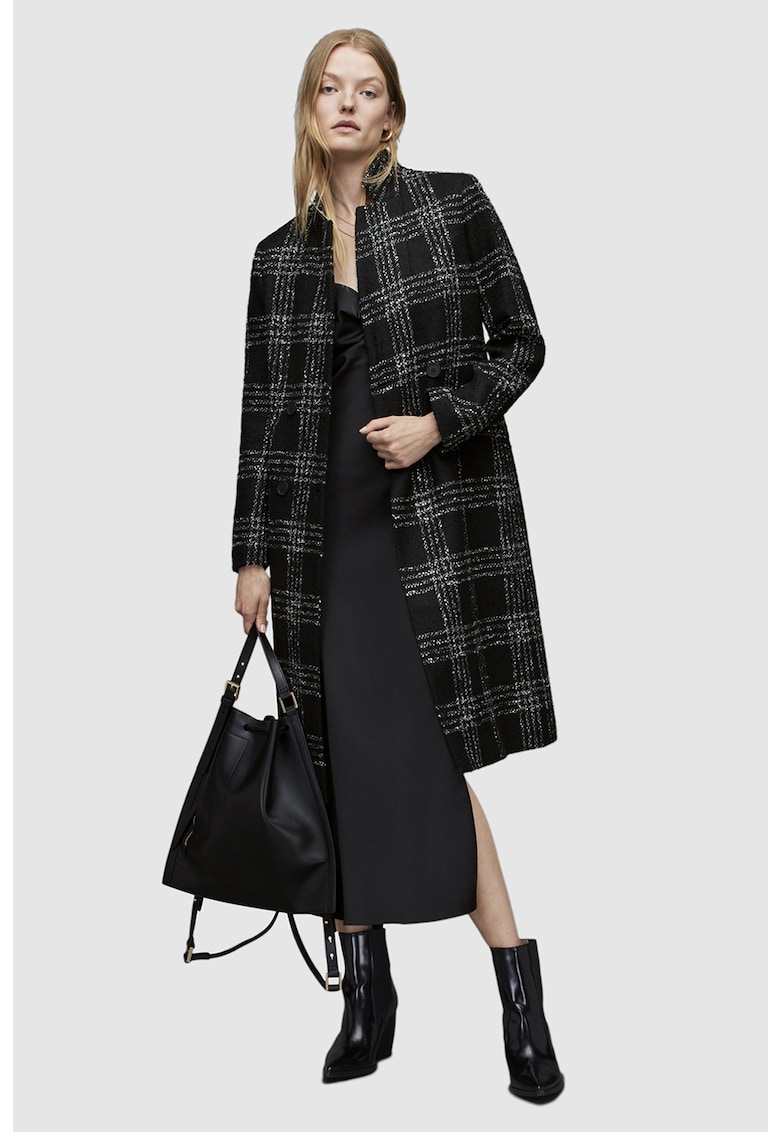 Карирано палто по тялото Bexa AllSaints