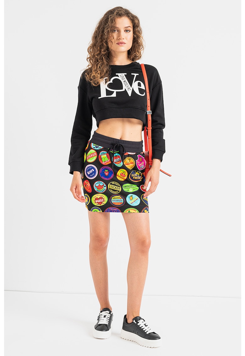 Къс суитшърт с лого Love Moschino