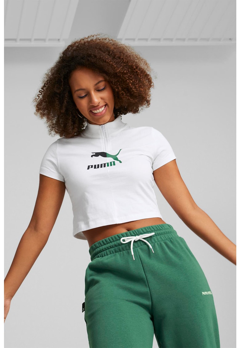 Къса тениска Classics с къс цип Puma