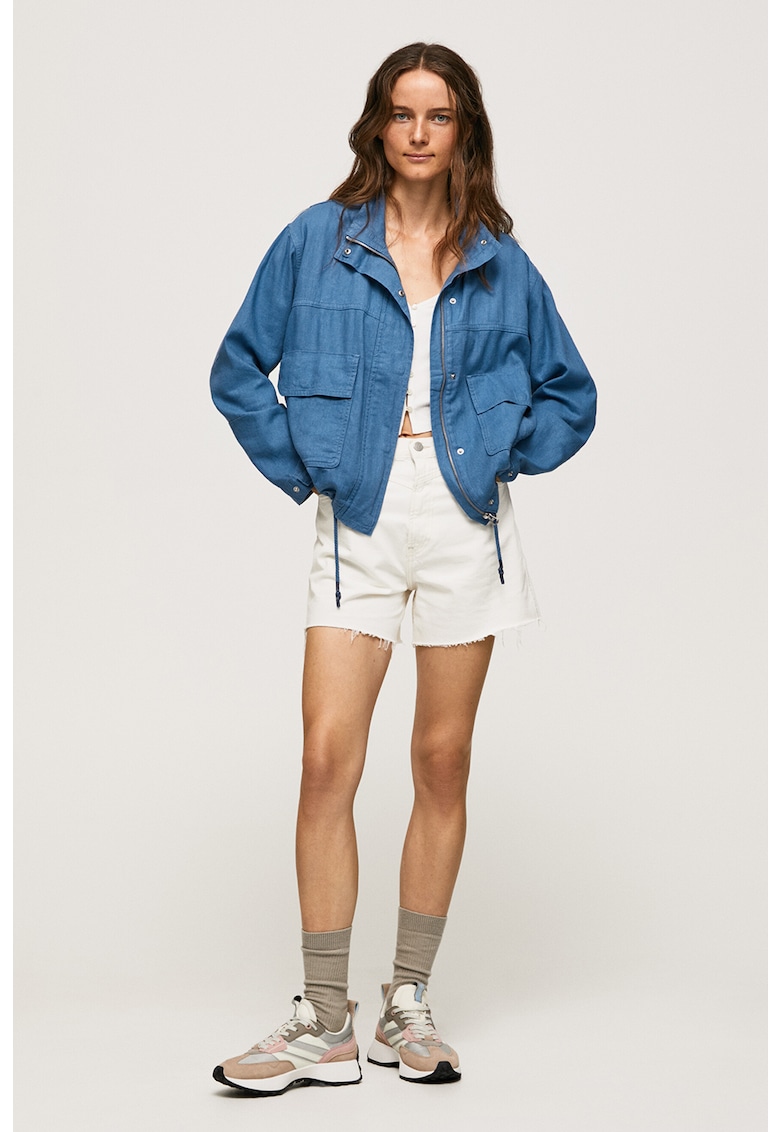 Олекотено яке с лен и връзки Pepe Jeans London
