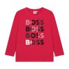 Памучна блуза с лого BOSS Kidswear