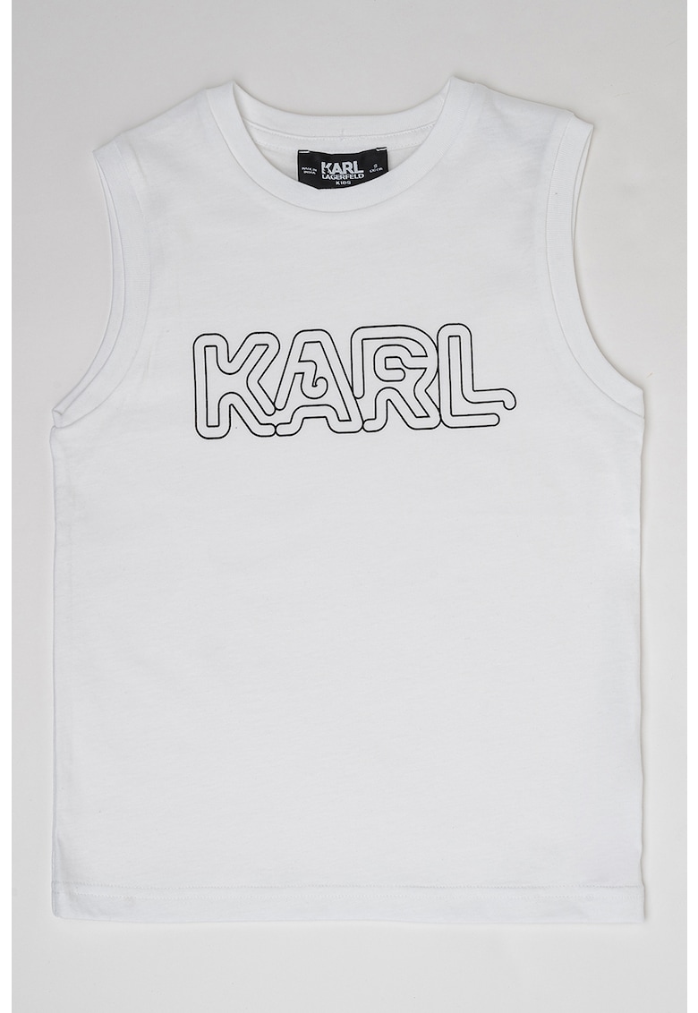 Памучна тениска без ръкави KARL LAGERFELD KIDS