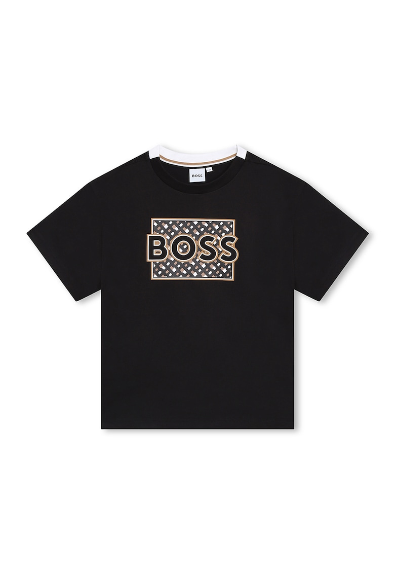 Памучна тениска с лого BOSS Kidswear