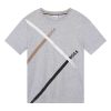 Памучна тениска с лого BOSS Kidswear