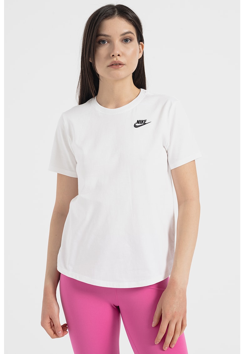 Памучна тениска с овално деколте Sportswear Club Essentials Nike