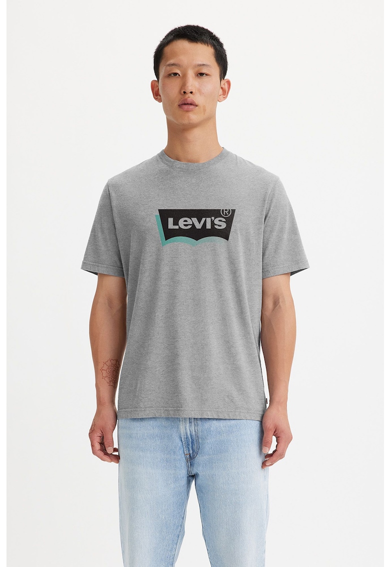 Памучна тениска със свободна кройка и лого Levis