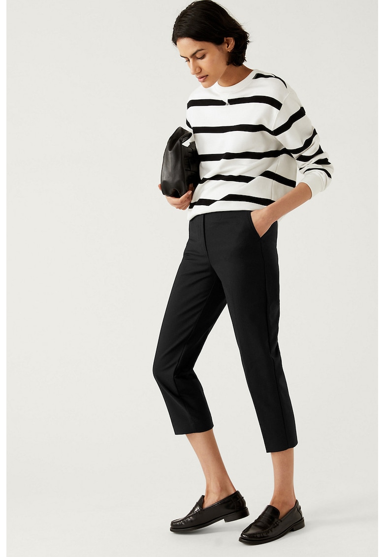 Панталон капри с висока талия Marks  Spencer