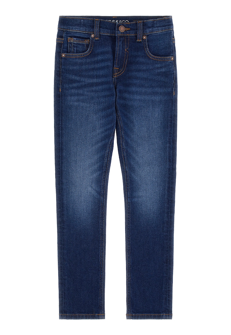 Прилепнали дънки със захабен ефект GUESS JEANS