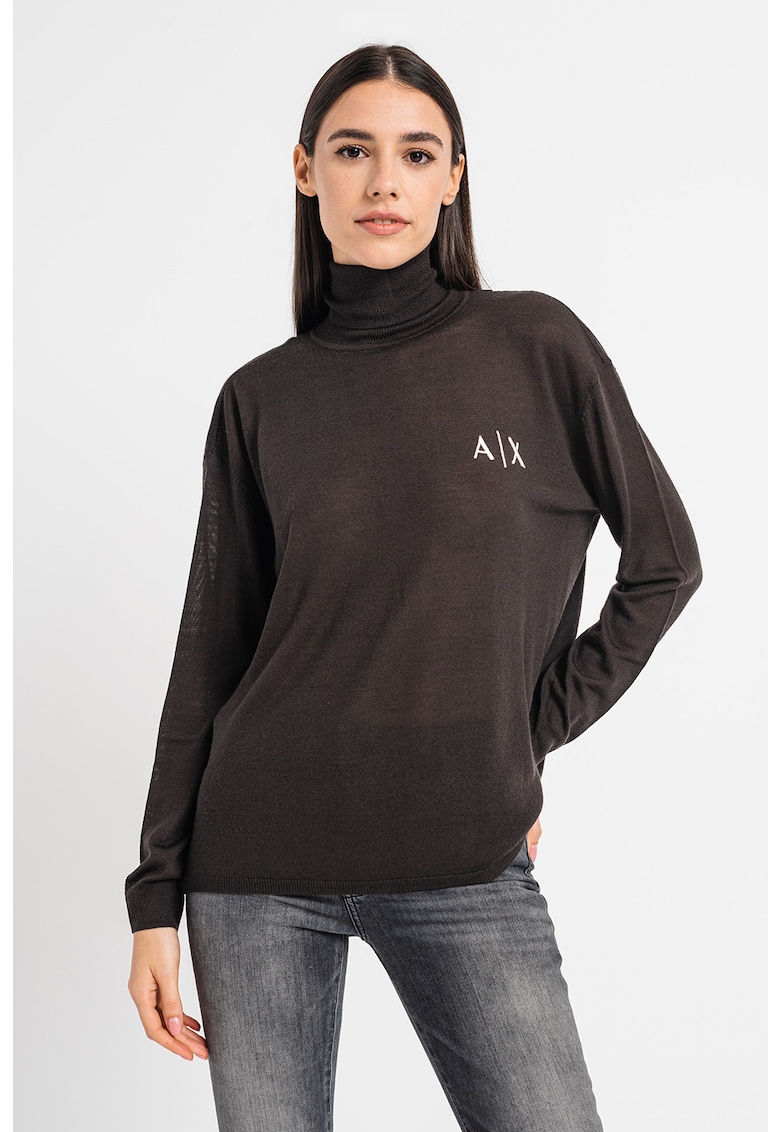 Пуловер с вълна с лого ARMANI EXCHANGE