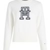 Пуловер с овално деколте и Intarsia лого Tommy Hilfiger