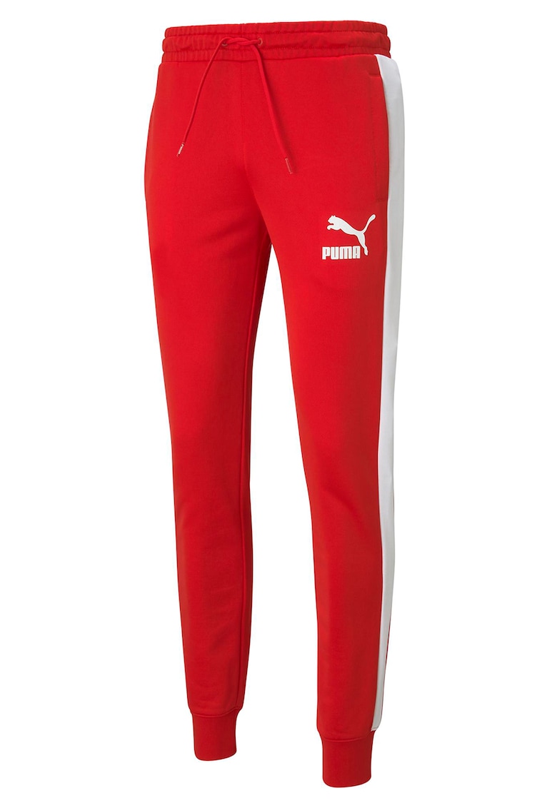Спортен панталон Iconic T7 с контрастни кантове Puma