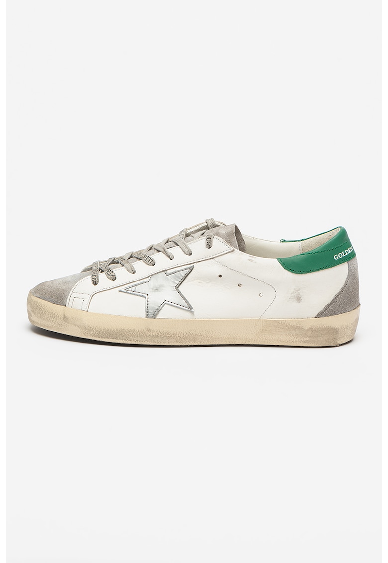 Спортни обувки Super-Star с кожа и велур GOLDEN GOOSE