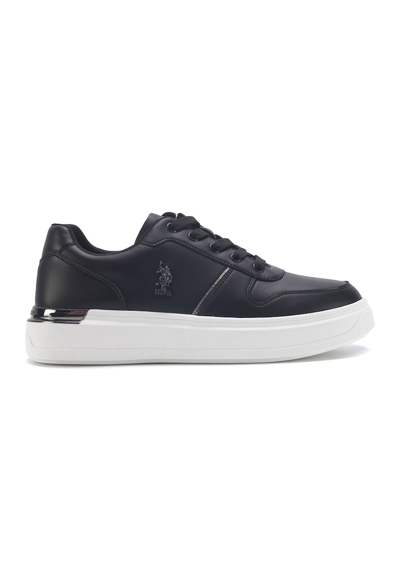 Спортни обувки от еко кожа с метализиран акценти US Polo Assn
