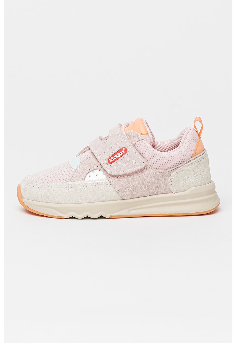 Спортни обувки с велкро и велур Kickers kids