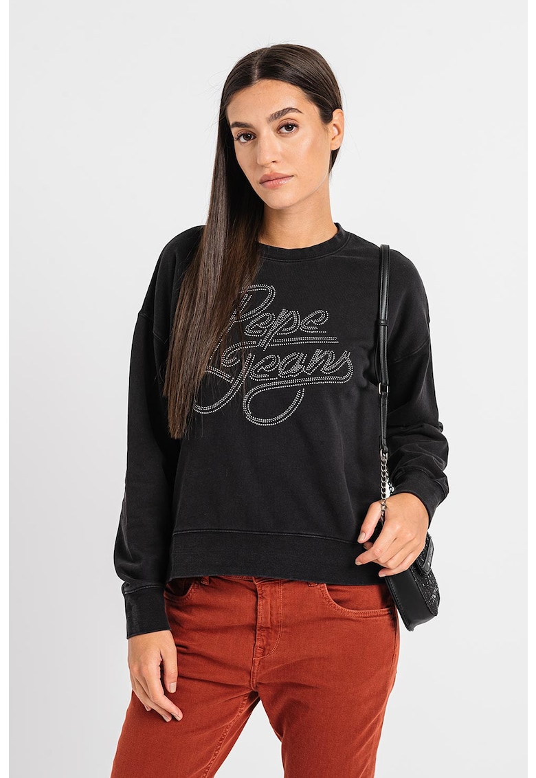 Суитшърт Connie с овално деколте и паднали ръкави Pepe Jeans London
