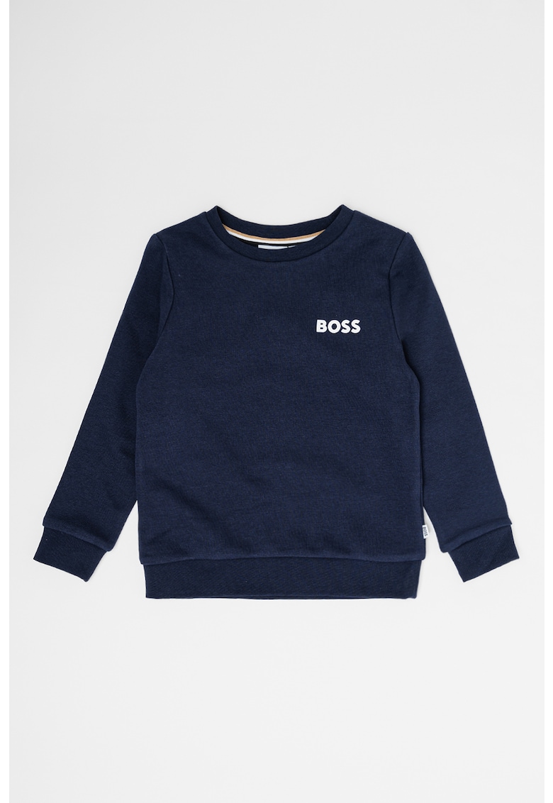 Суитшърт с памук и лого BOSS Kidswear