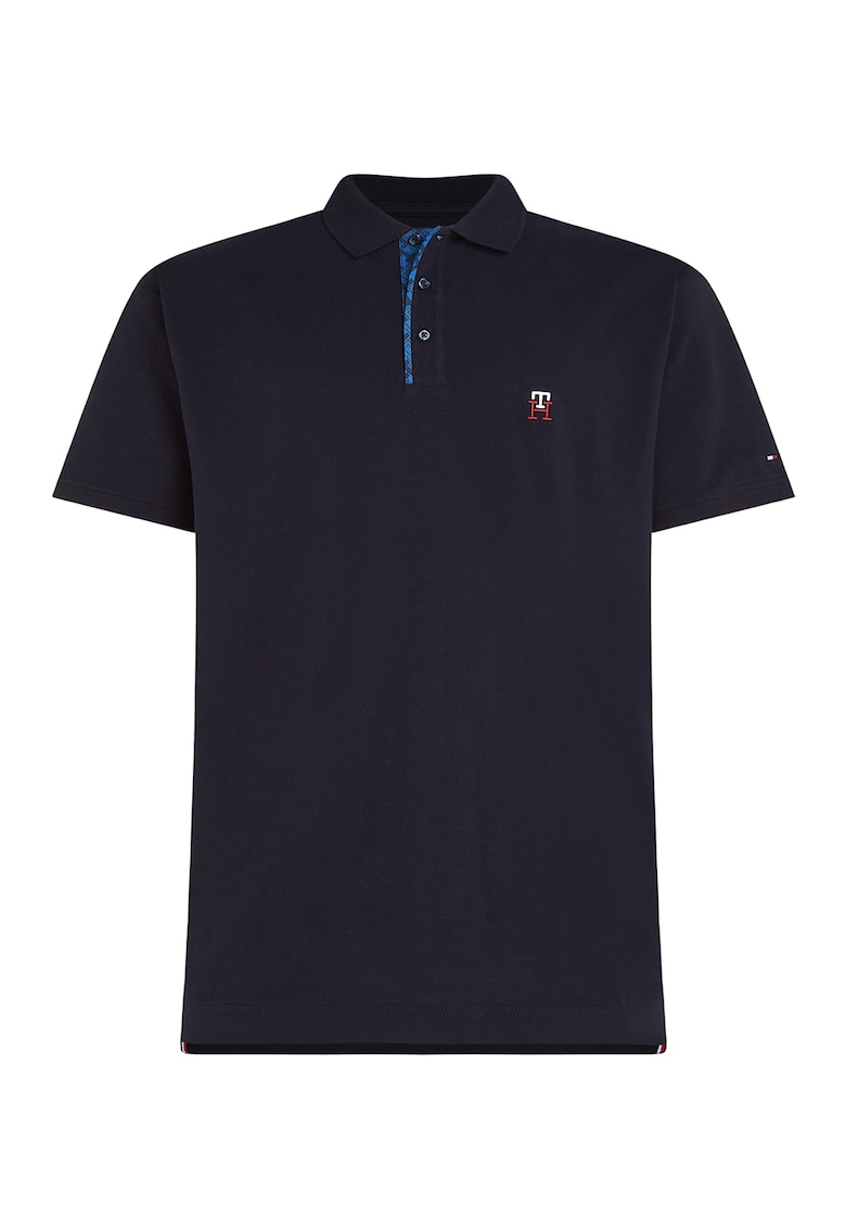 Тениска от органичен памук с яка и лого Tommy Hilfiger
