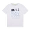 Тениска с лого BOSS Kidswear