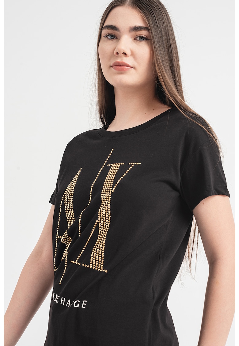 Тениска с лого от капси ARMANI EXCHANGE