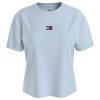Тениска с овално деколте и бродирано лого Tommy Jeans