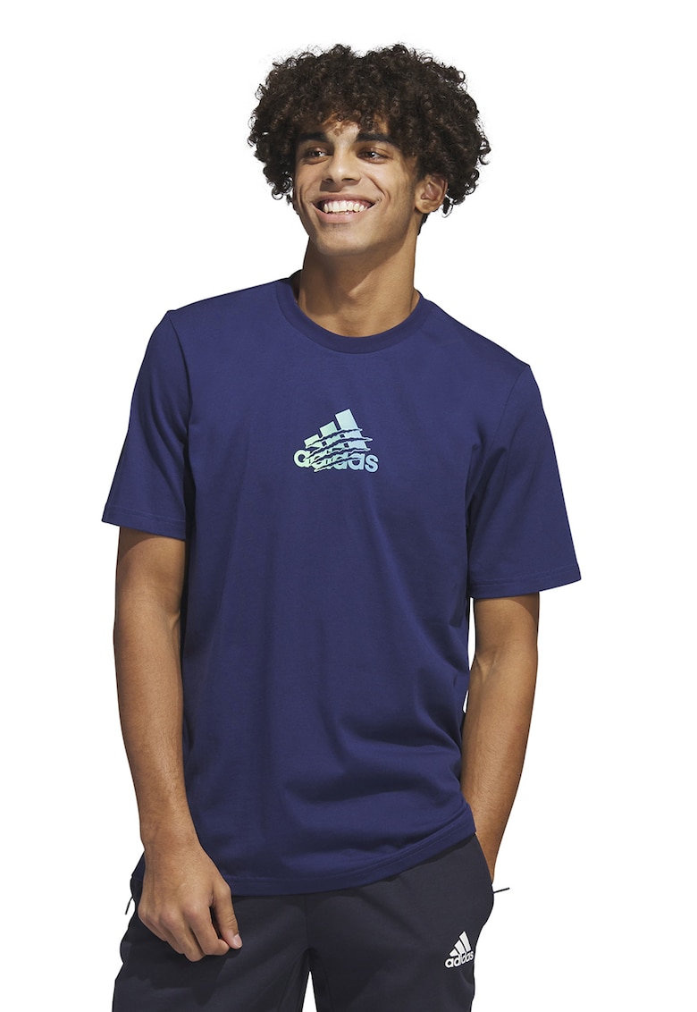 Тениска с овално деколте и лого adidas Sportswear