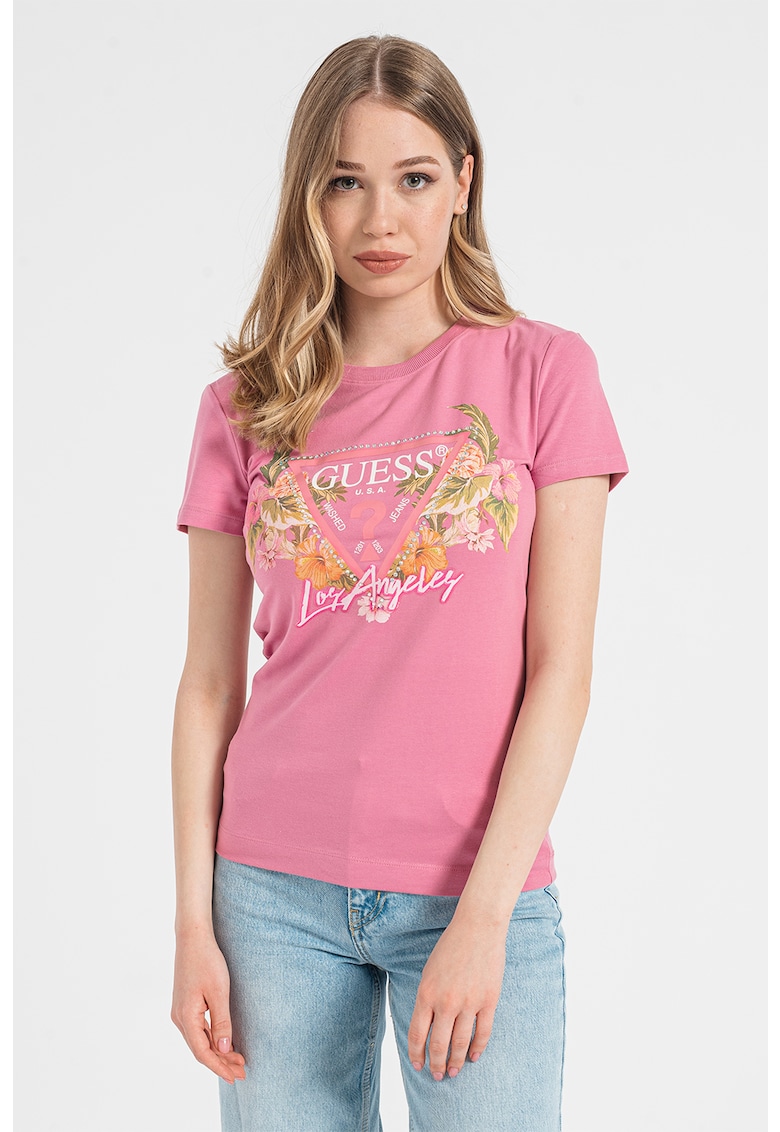 Тениска с органичен памук GUESS JEANS