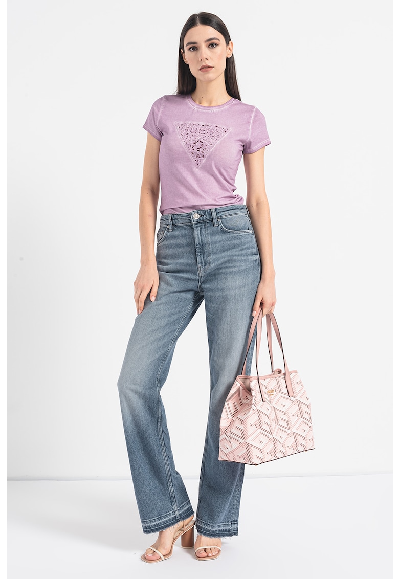 Тениска с органичен памук с лого GUESS JEANS