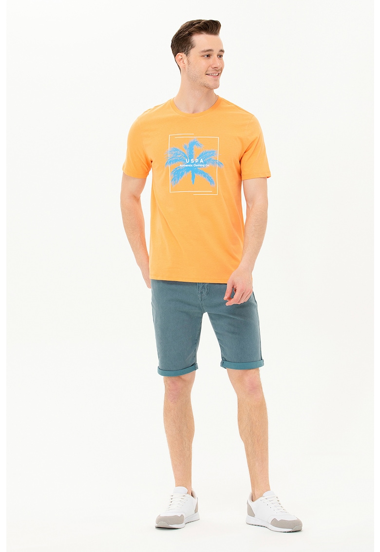Тениска с тропическа щампа US Polo Assn